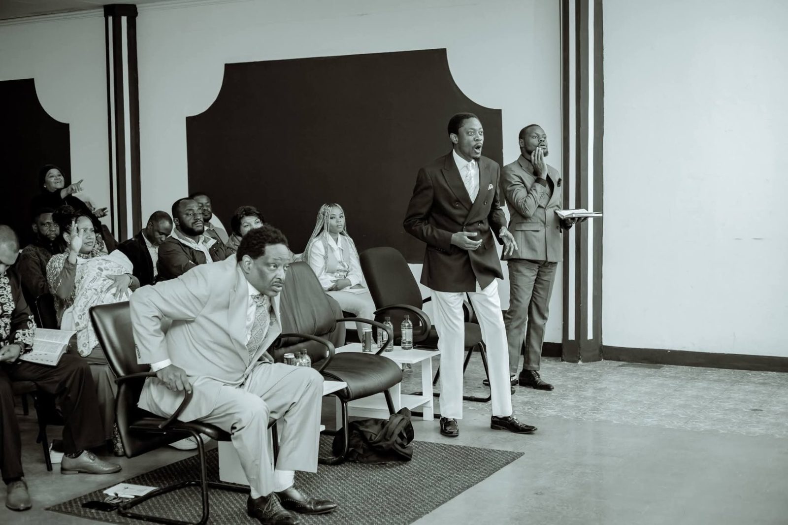 Prayer and impartation during ministry at AJEROAN Church
